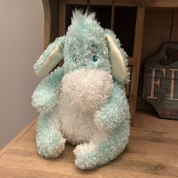 Disney Eeyore Plush Exclusive Aqua Stuffed Animal Rare Winnie the Pooh Tail - Picture 1 of 10